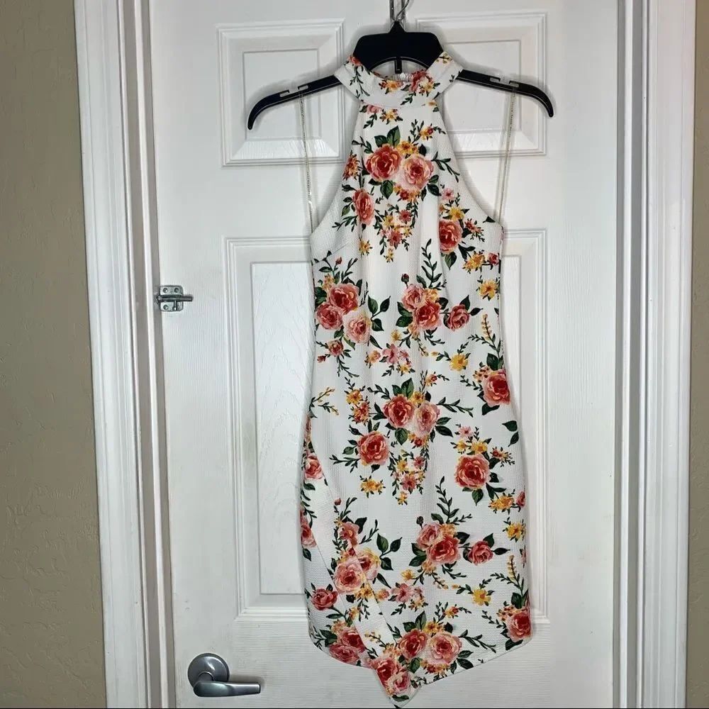 Haute Monde Halter Floral Dress Size Small